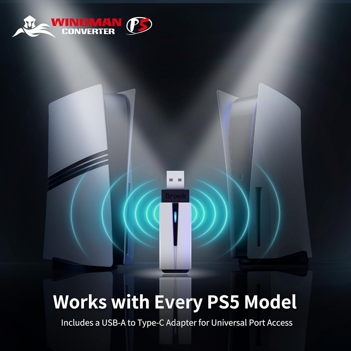 Brook Wingman P5 - Convertidor de controlador de PC P5 P4 con sopor...