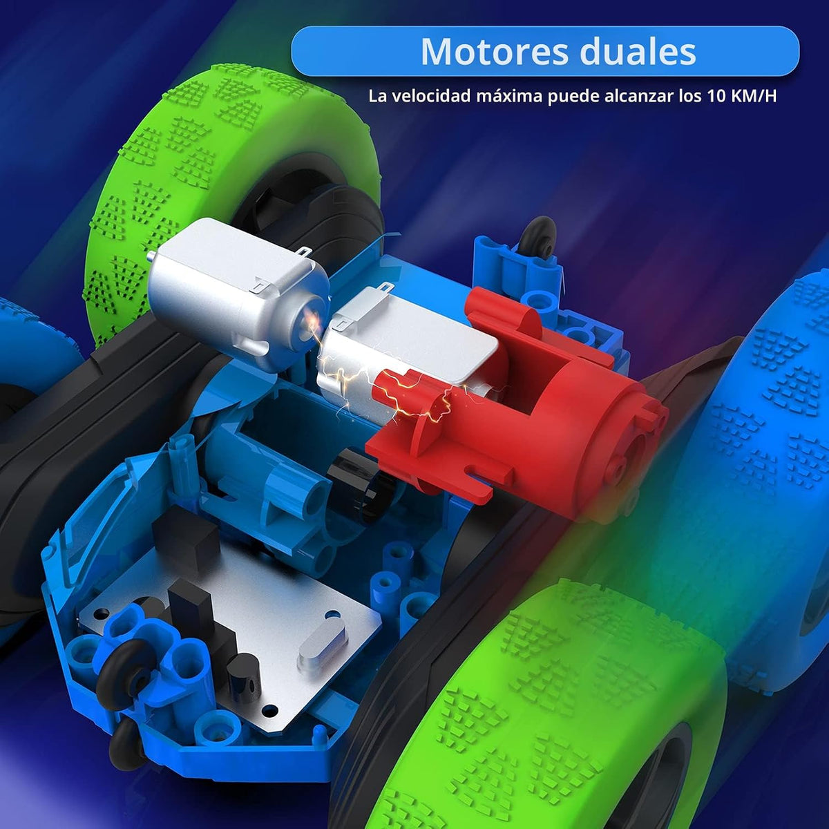 Hamdol Coche de control remoto para niños, auto RC giratorio de dob...
