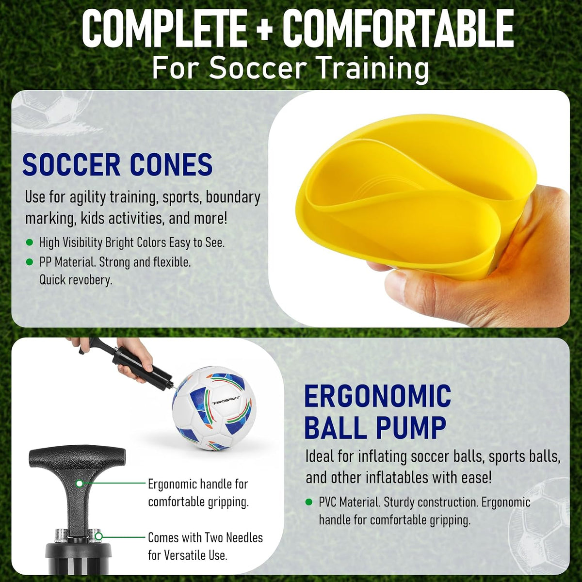 VAVOSPORT - Juego de pelotas de fútbol \u2013 Pelotas de fútbol ofi...