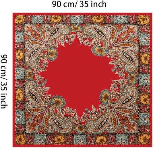 KorhLeoh Pañuelo de seda con estampado floral de 35 pulgadas para m...