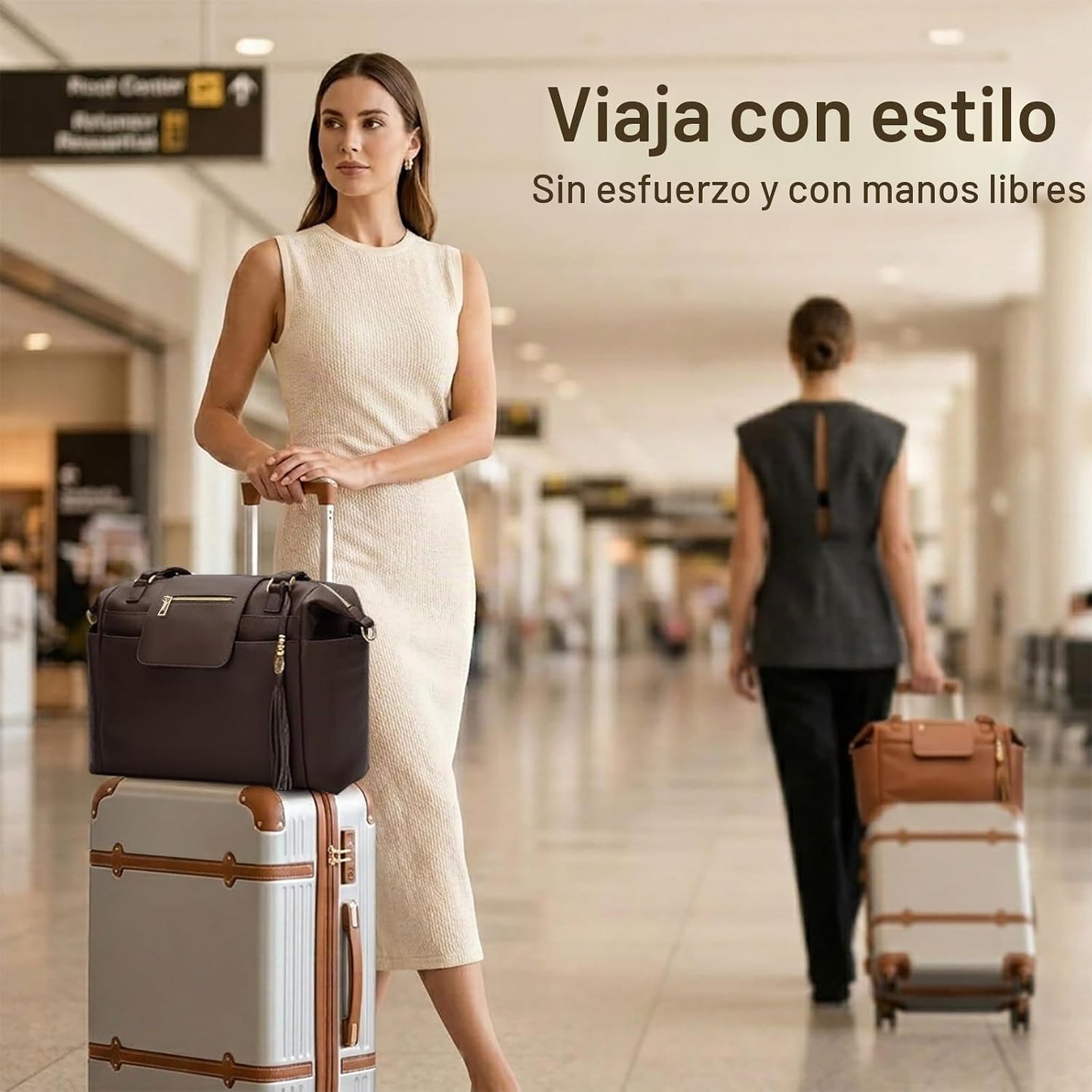 Omanmoli Bolsa de pañales Tote Bolso de pañales de cuero Mochila Bo...