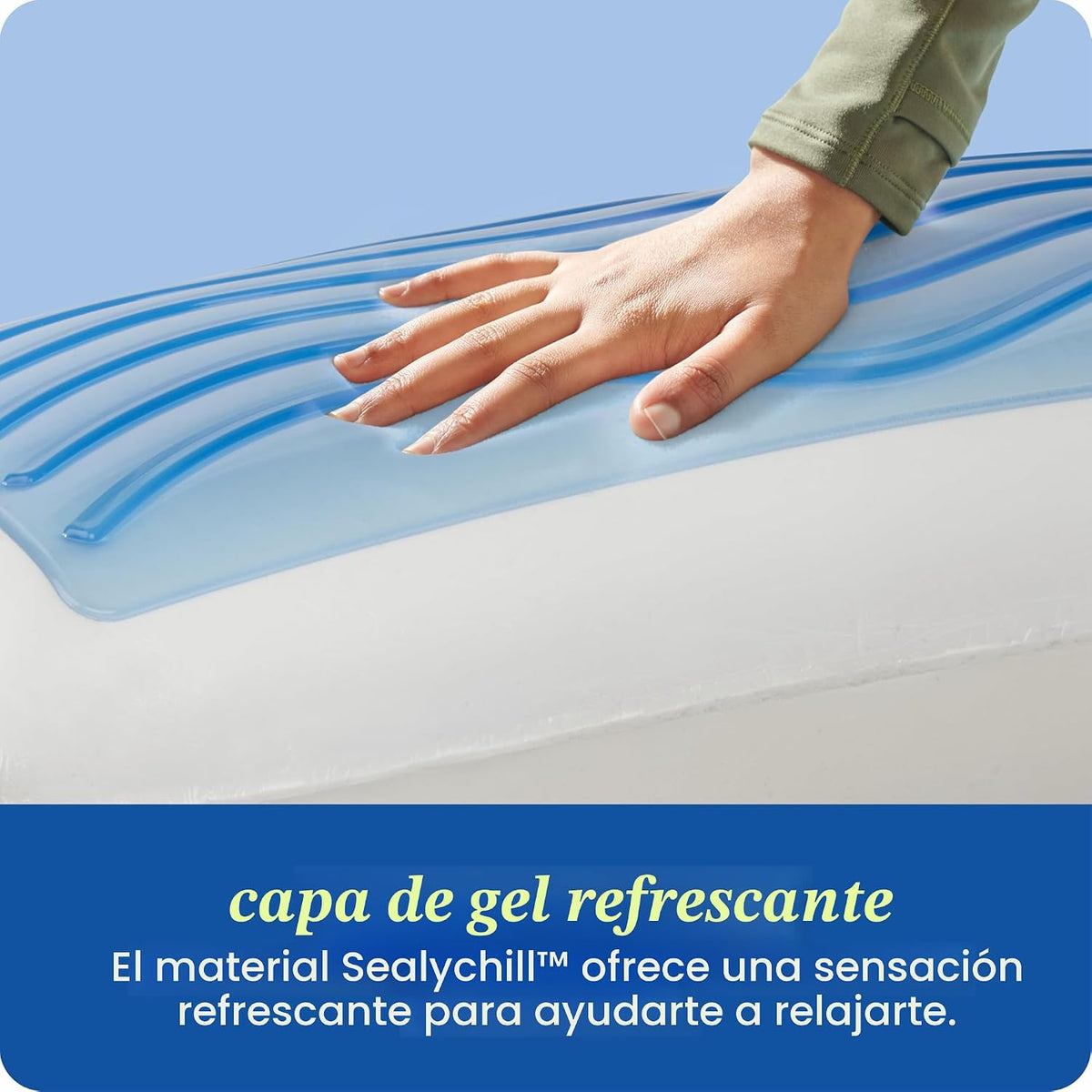 Almohada de espuma viscoelástica de gel refrescante Sealy Dreamlife...