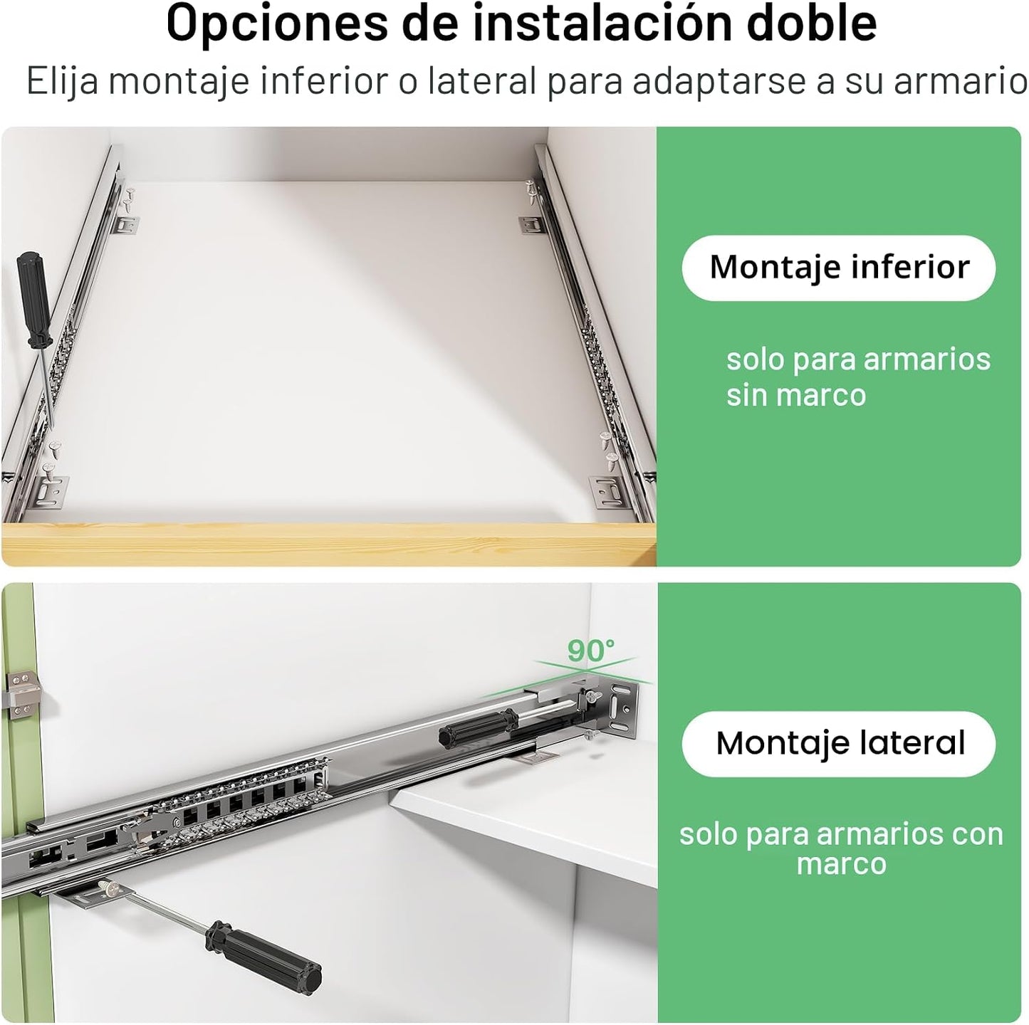 Organizador de gabinete extraíble, cajones deslizantes de madera de...