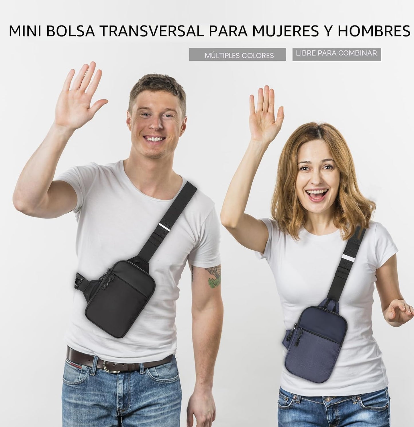 higouta Mini bolso bandolera para hombres y mujeres, pequeño bolso...