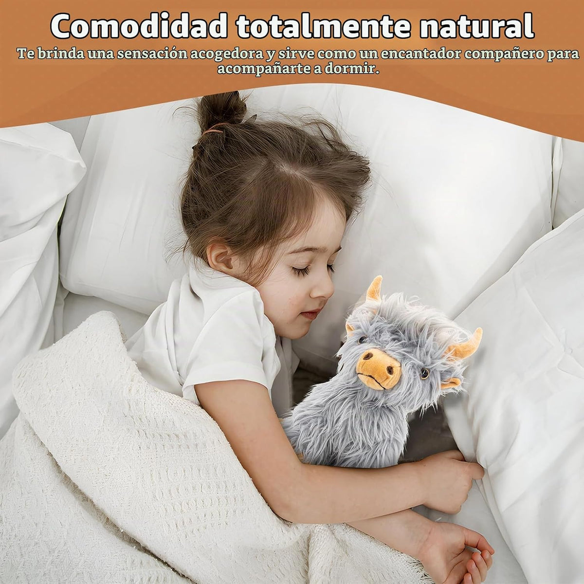 Marysun Juguete de Peluche de Vaca Highland No Apto para Microondas...