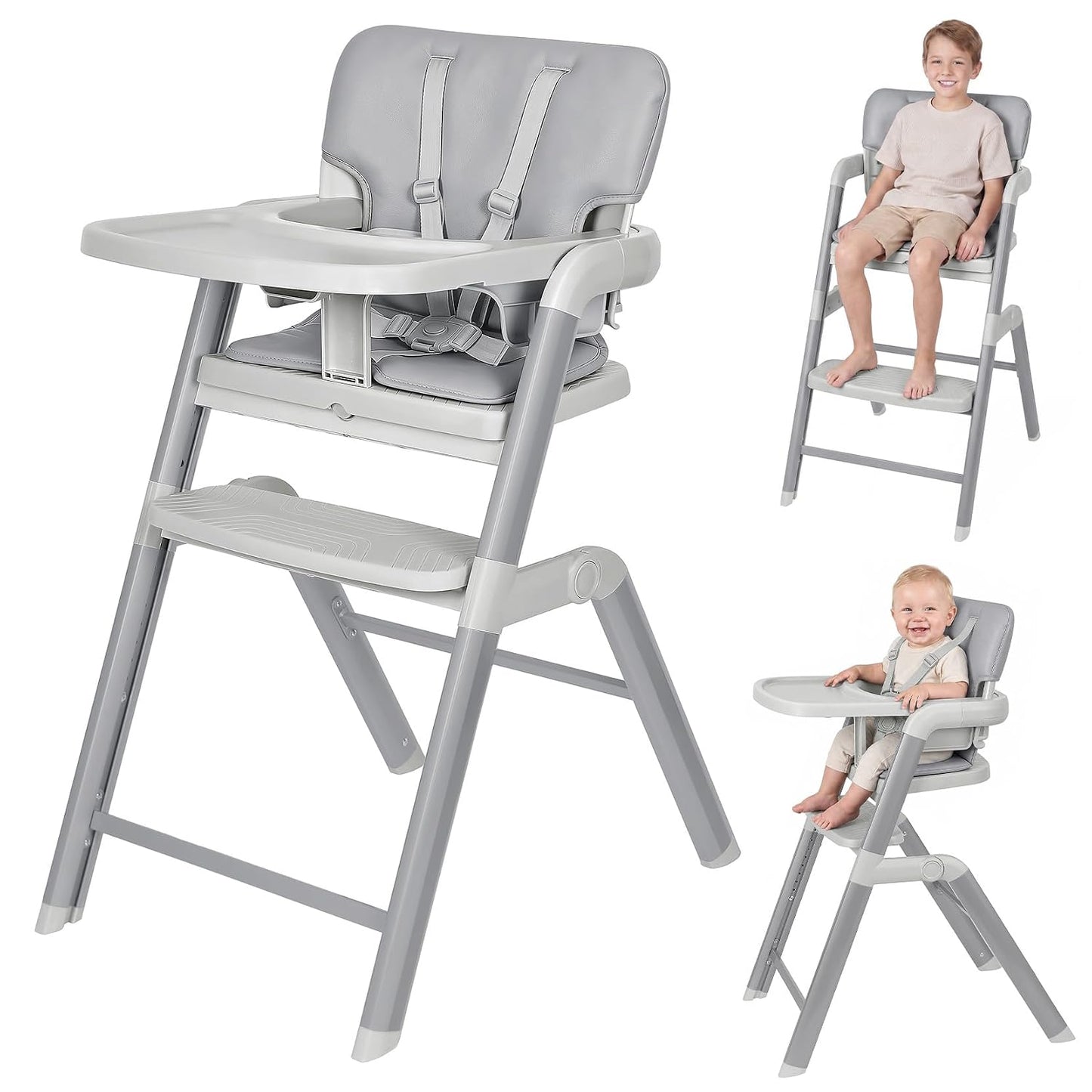 Ezebaby Silla alta para bebés niños pequeños: sillas altas plegable...