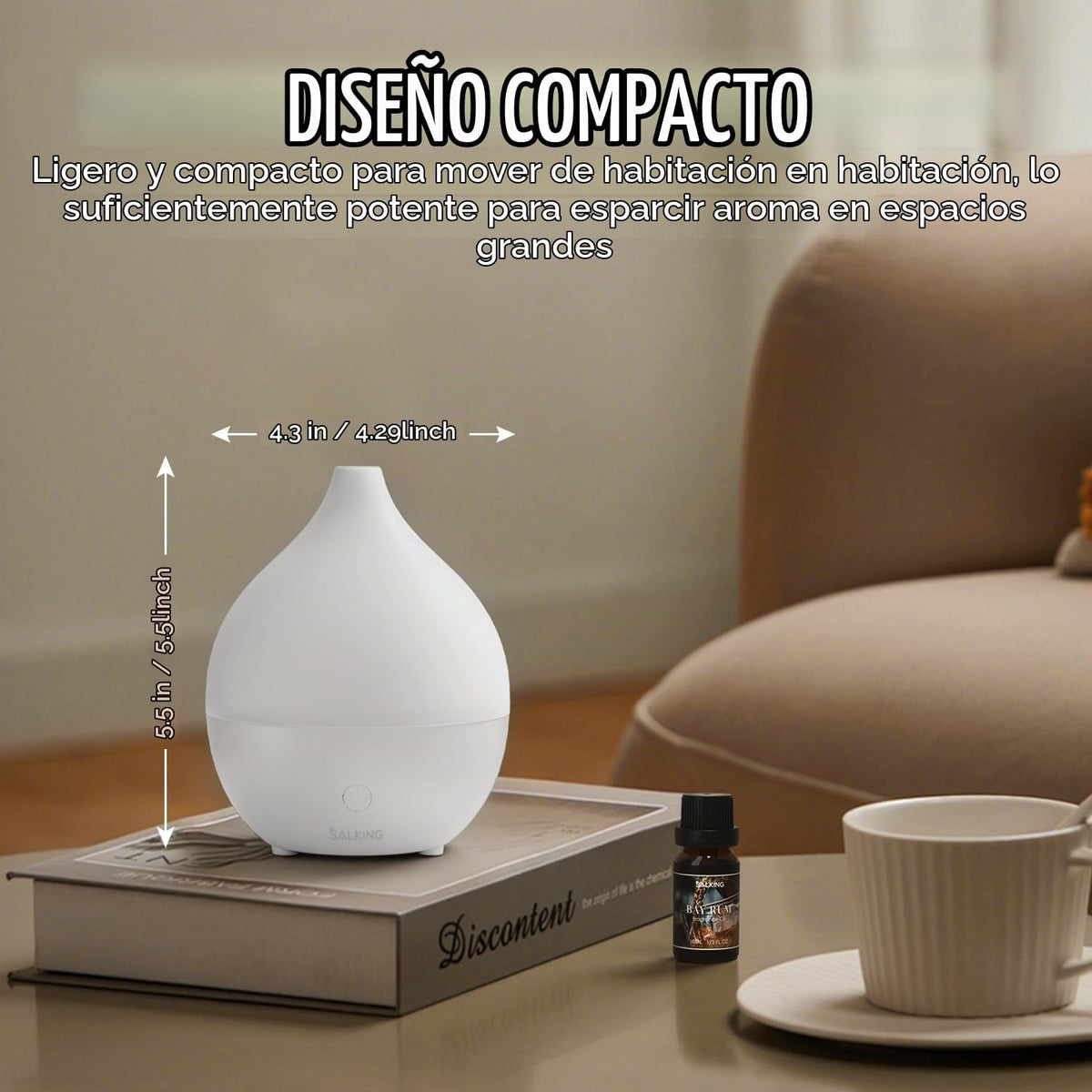 SALKING Difusor de Aceites Esenciales, Difusor de Aromaterapia Pequ...