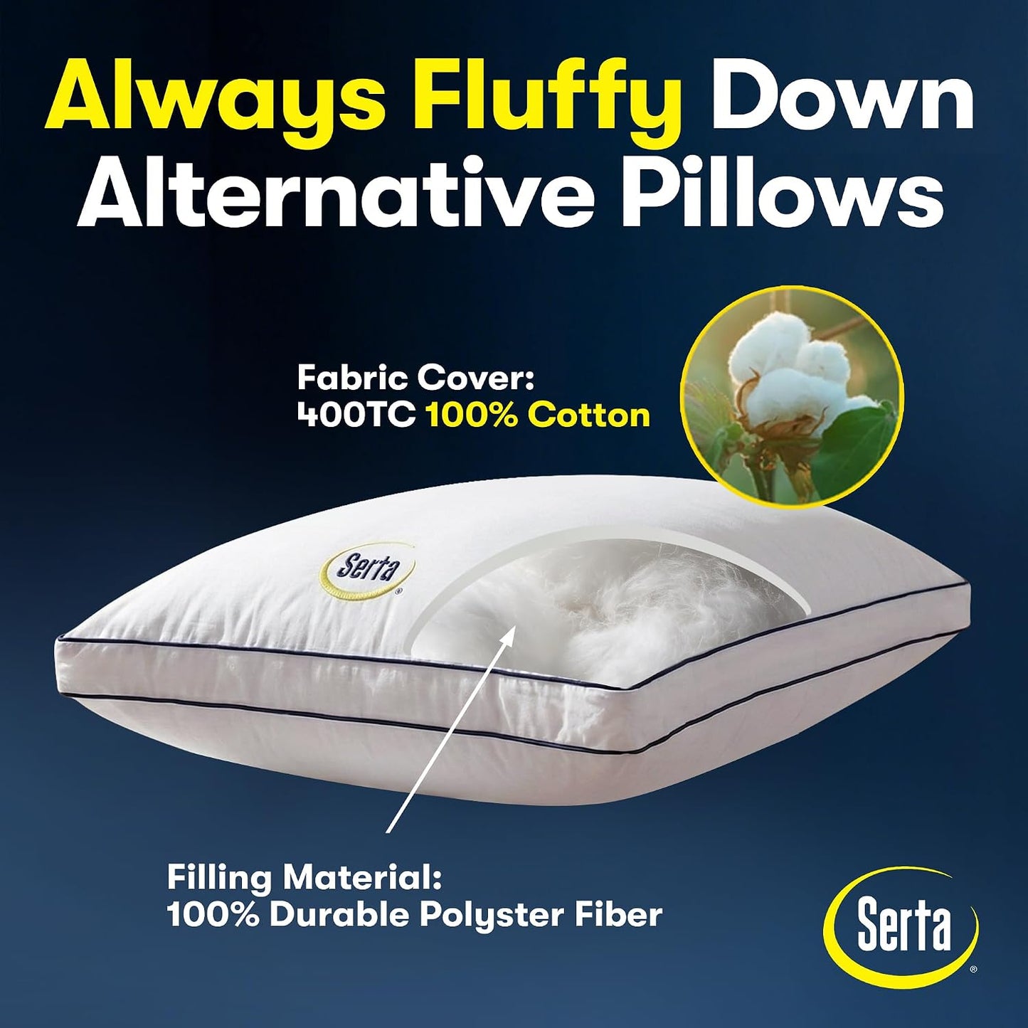Serta Hotel Collection - Juego de 2 almohadas de cama tamaño King,...