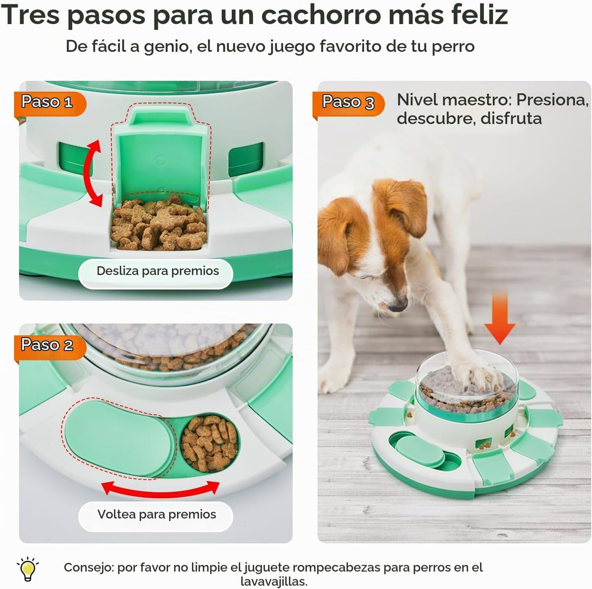 Potaroma Juguete de Rompecabezas para Perros de 2 Niveles, Alimenta...