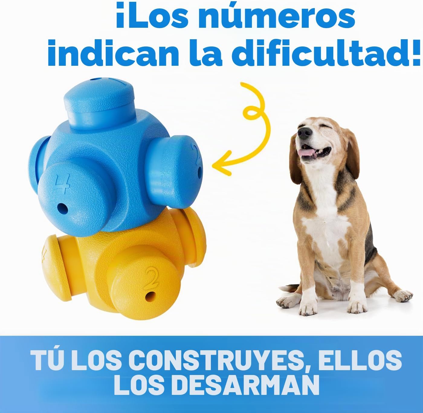 Juguetes de rompecabezas para perros inteligentes, interactivos, ro...