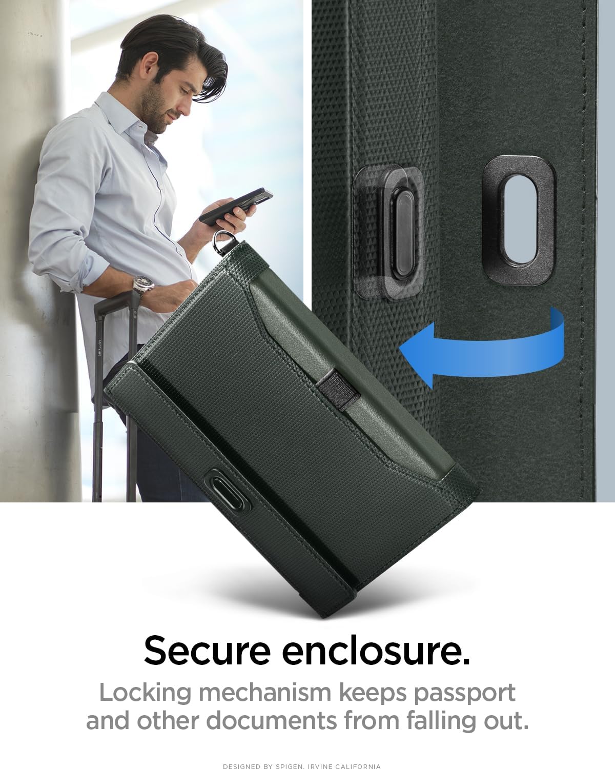 Spigen Life para pasaporte Funda para tarjeta con tecnología de blo...