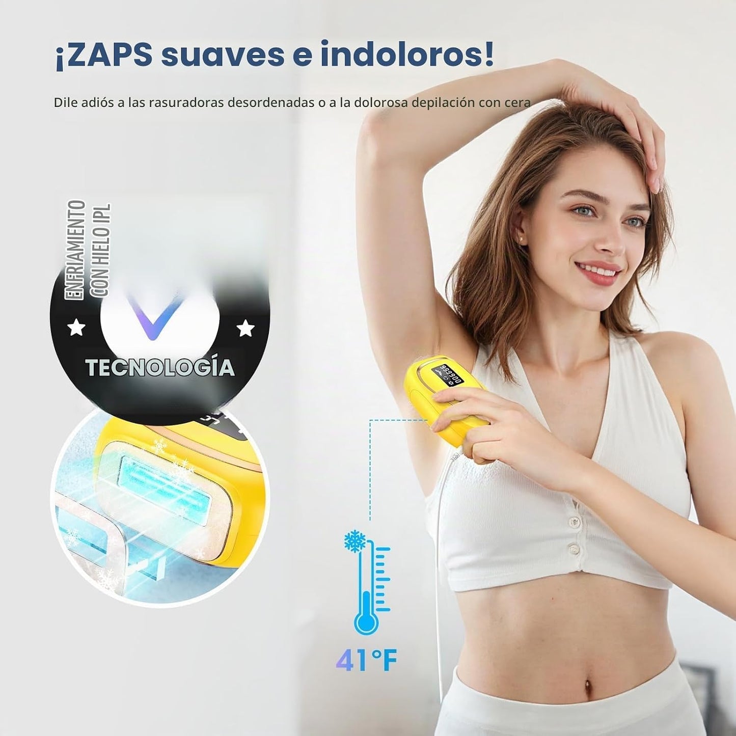 Dispositivo de depilación láser IPL para mujeres y hombres, contact...