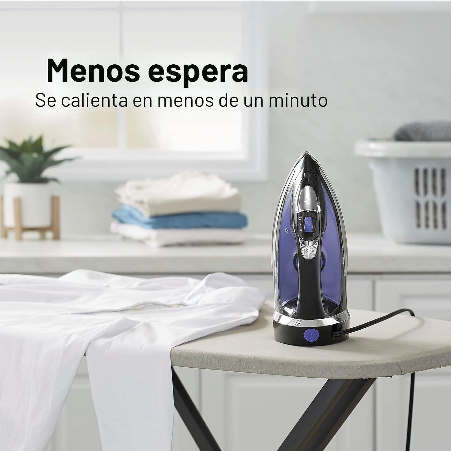 Hamilton Beach Plancha de vapor para ropa con opciones de vapor ver...