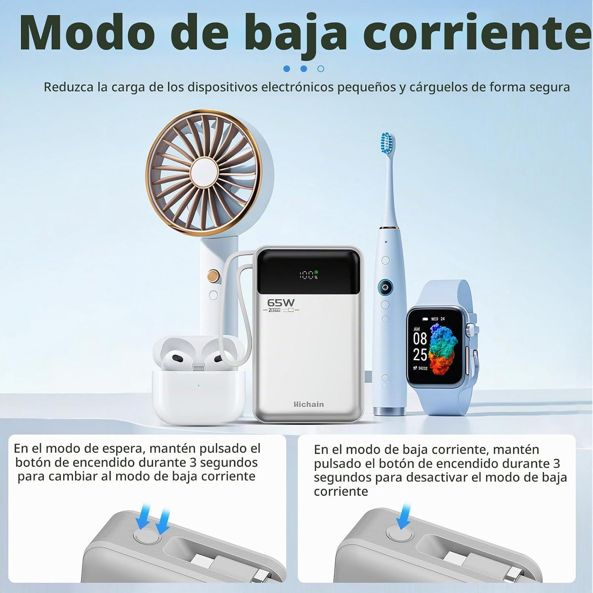 Hichain Banco de energía para portátil de 65 W, 20000 mAh, cargador...