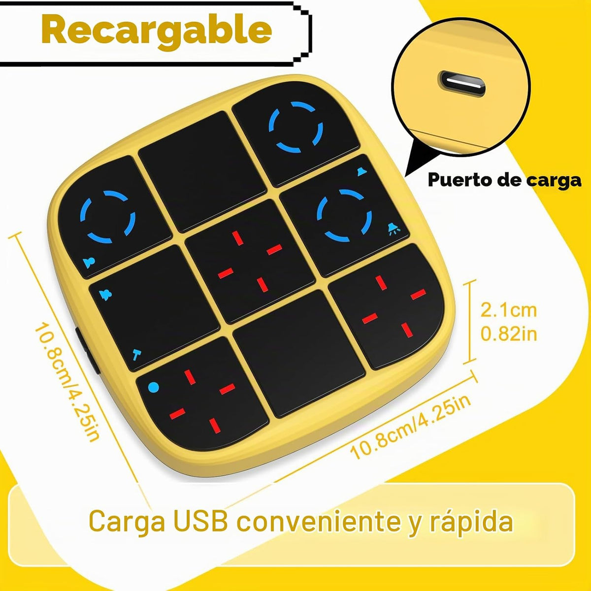 Juego de pernos recargables Tic-Tac-Toe, consola de rompecabezas de...