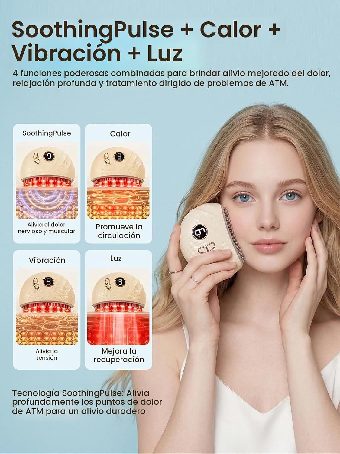 ENKUSU TMJ Relief Products - Masajeador de alivio de mandíbula, vib...