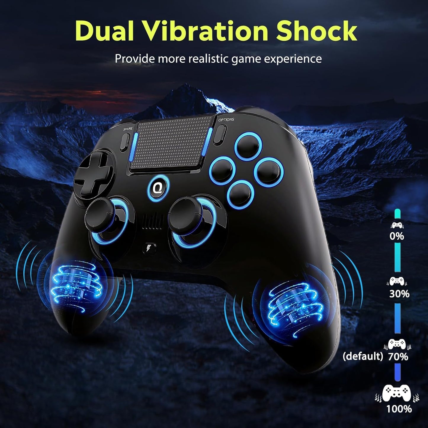 Mando inalámbrico QRD Spark N5 para PS5\/PS4\/PC | Incluye converti...
