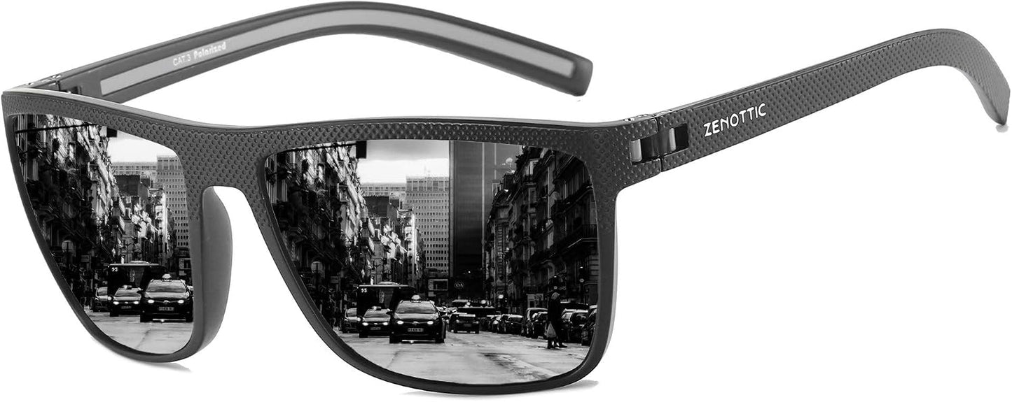 ZENOTTIC Gafas de sol polarizadas para hombre Marco TR90 ligero Pro...