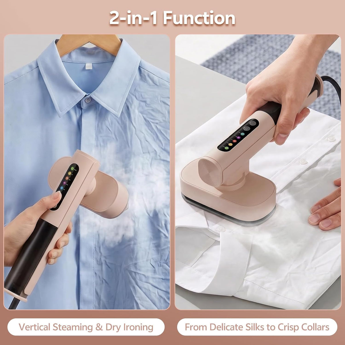 Vaporizador de viaje para ropa, voltaje dual 100-240V, vaporizador...