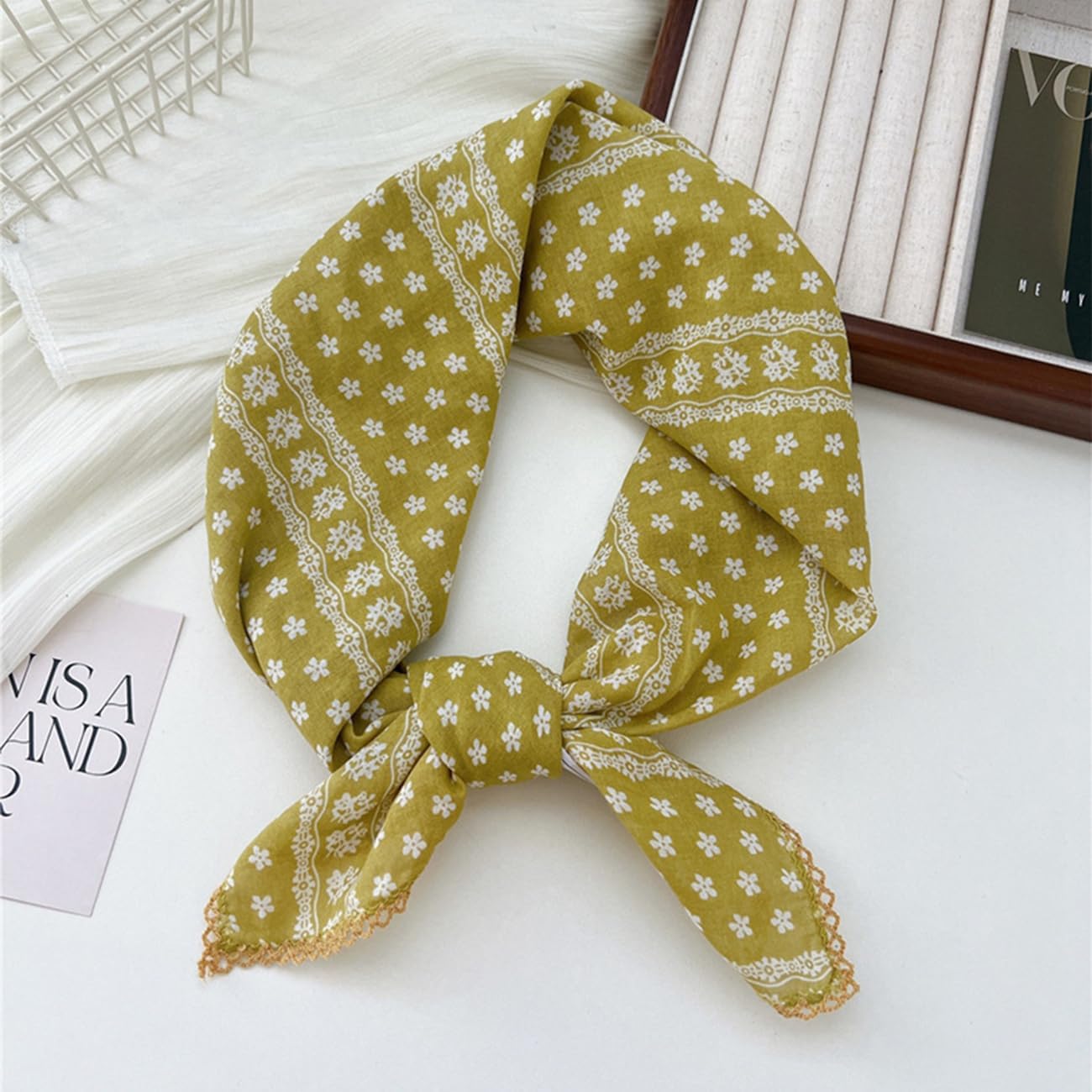Pemilosci Paquete de 2 Bandanas Grandes de Algodón para la Cabeza,...