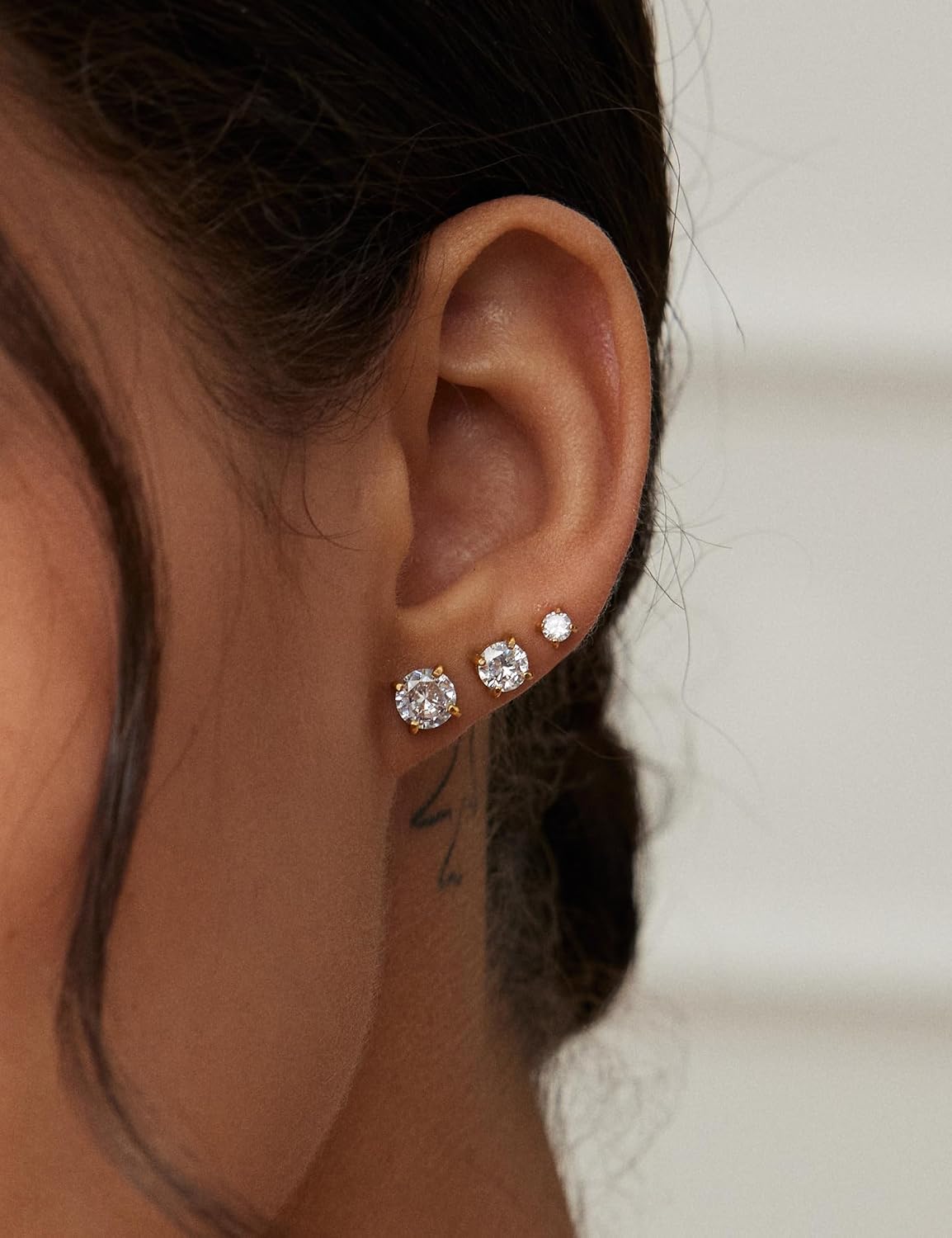 Juego de 6 pares de aretes, aretes hipoalergénicos de circonita cúb...
