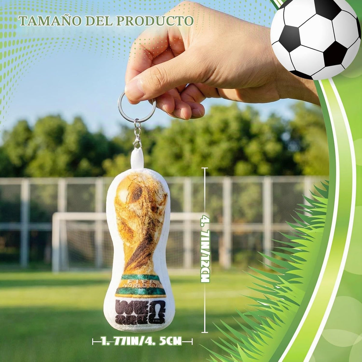 MESUCA Dije de mochila de trofeo de la Copa Mundial de la FIFA 2026...
