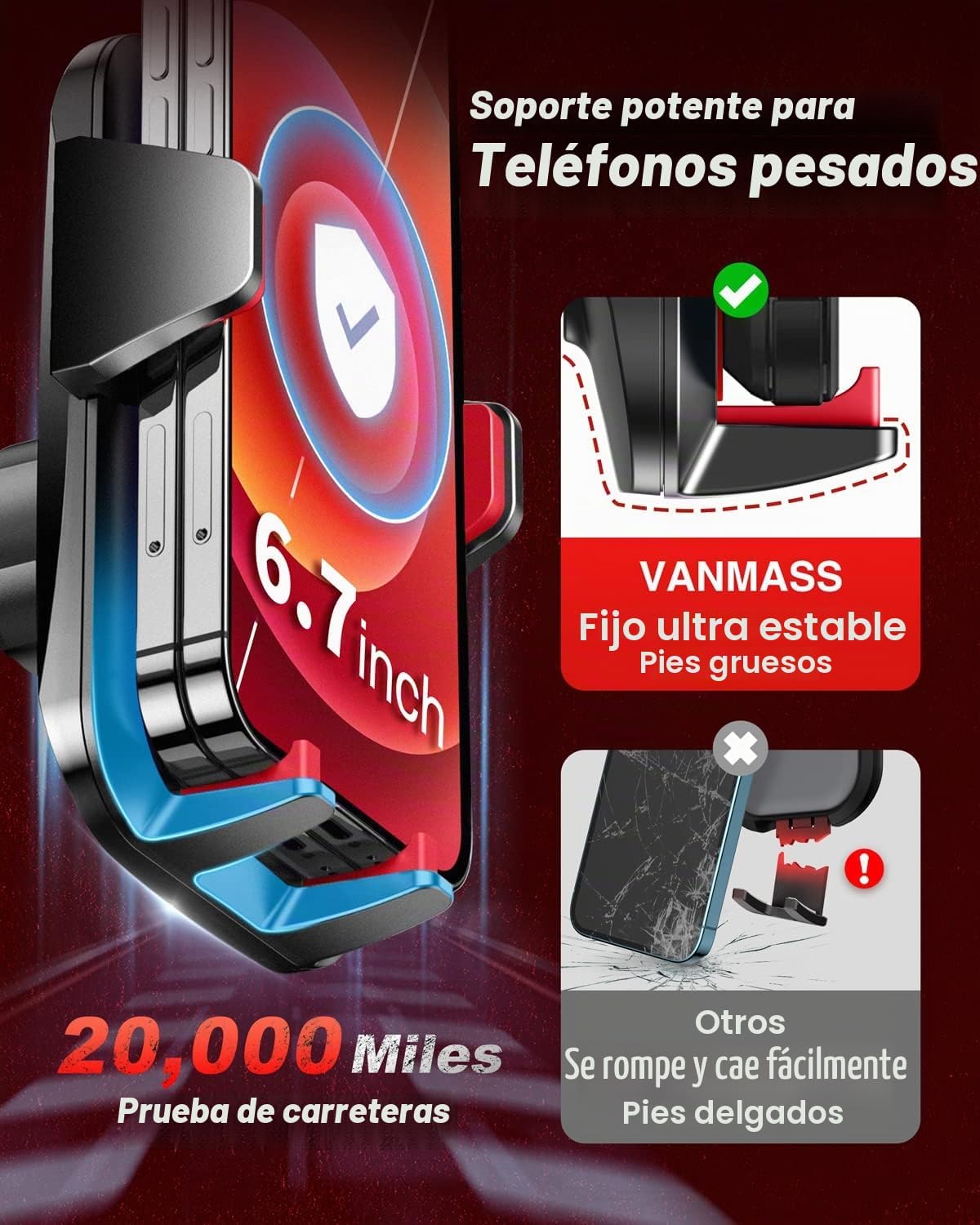 VANMASS【85 libras más fuerte de succión y grado militar último sopo...