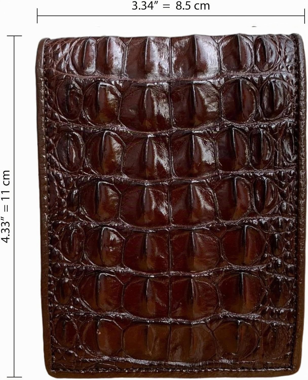 VIETDAVN Carteras plegables de cocodrilo genuinas para hombres, car...