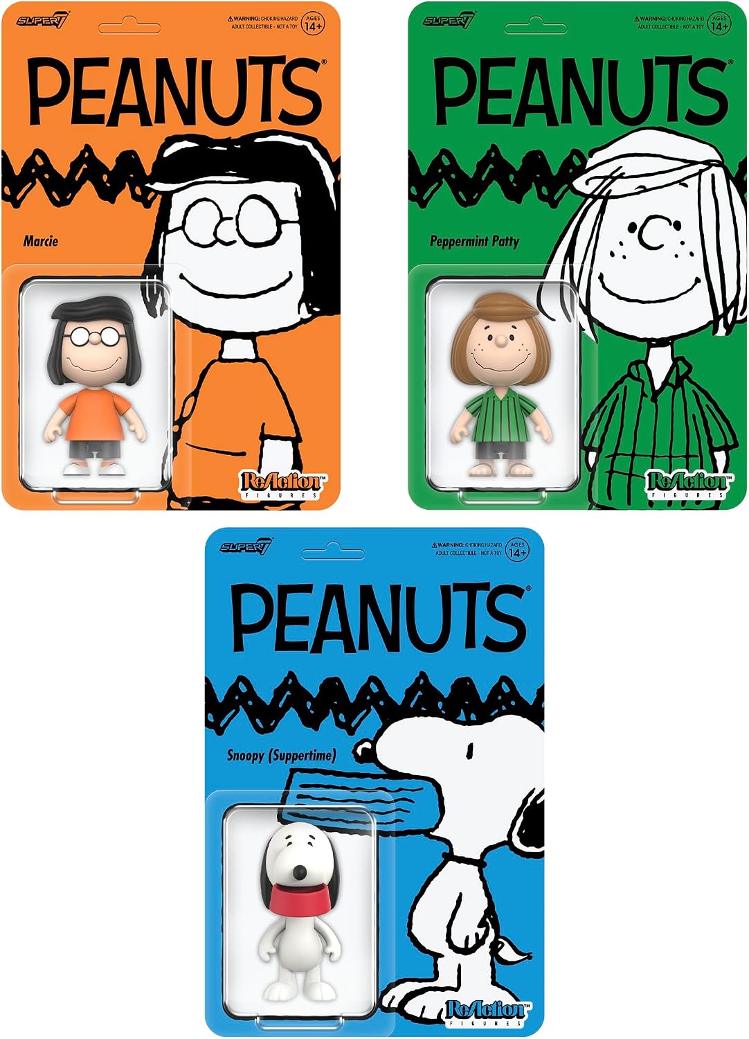 Super7 Figura de reacción Peanuts Snoopy (Suppertime) - Figura de a...