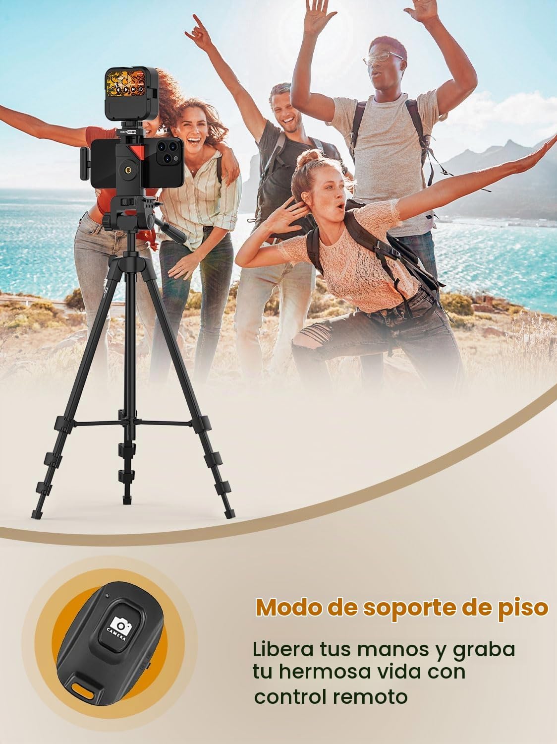 USKEYVISION Kit de vlogging mejorado con micrófono de solapa inalám...