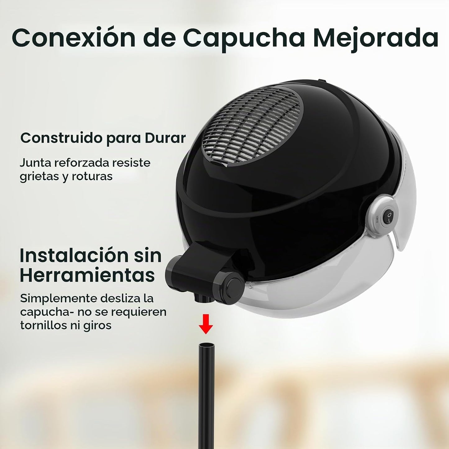 SalonDepot Secador de pelo profesional iónico con capucha, altura a...