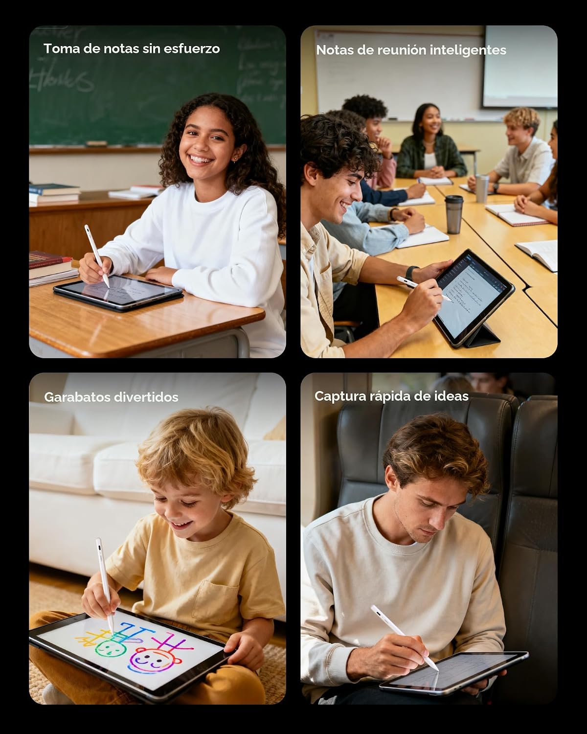 Metapen Lápiz Air8 para Apple iPad 2018-2025, (batería de 20 horas)...