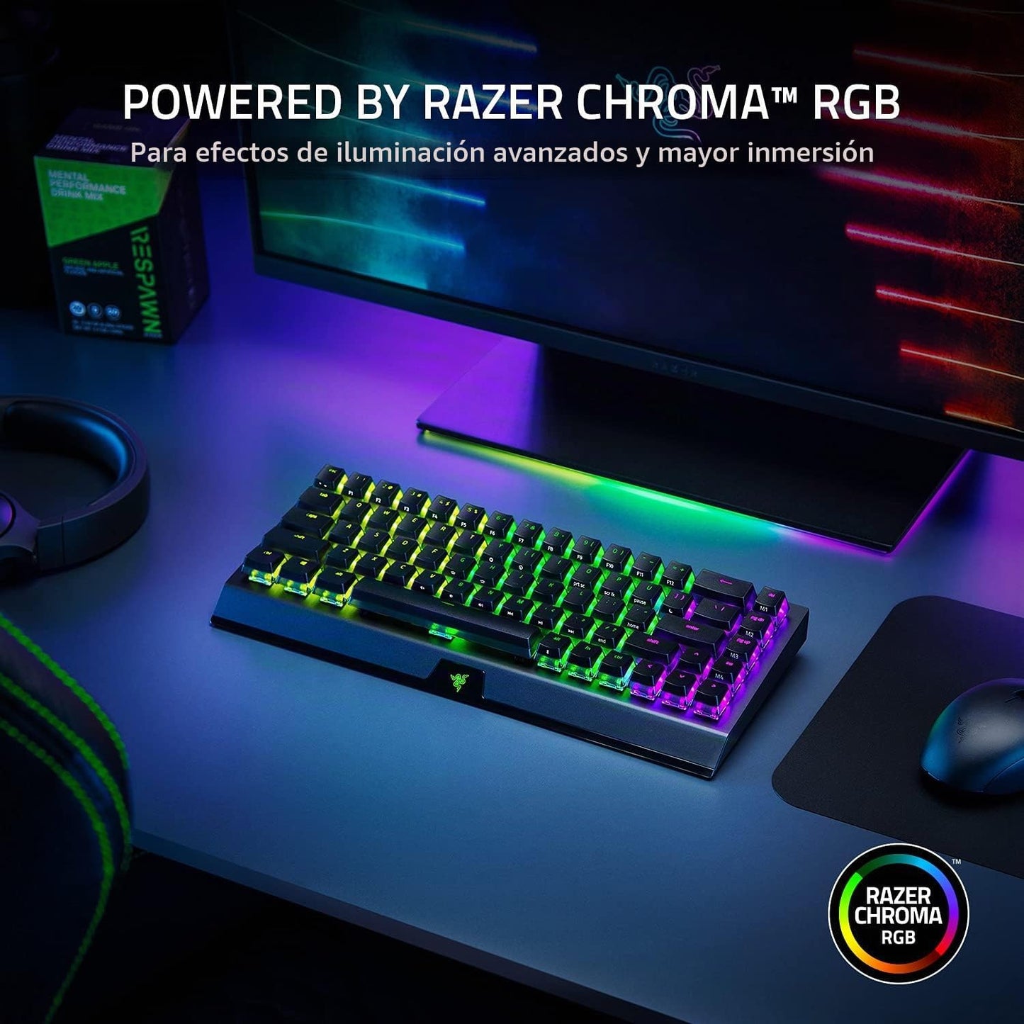 Razer BlackWidow V3 Mini Teclado mecánico inalámbrico para juegos |...