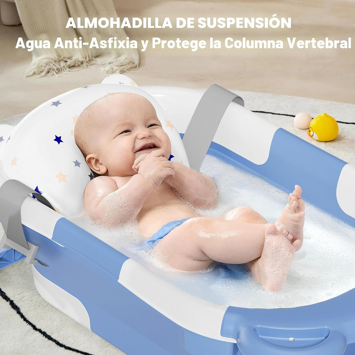 MoreFeel Bañera plegable para bebé recién nacido con termómetro y 1...
