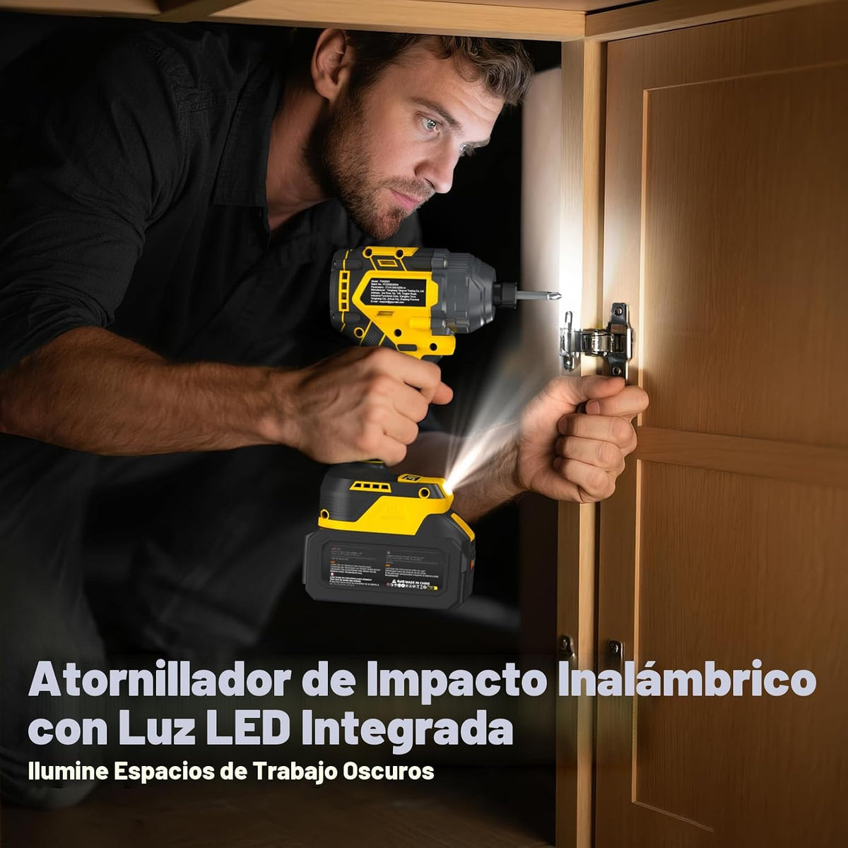 GoYwato Controlador de impacto inalámbrico 2655 lb-in (300 N·m) - 2...