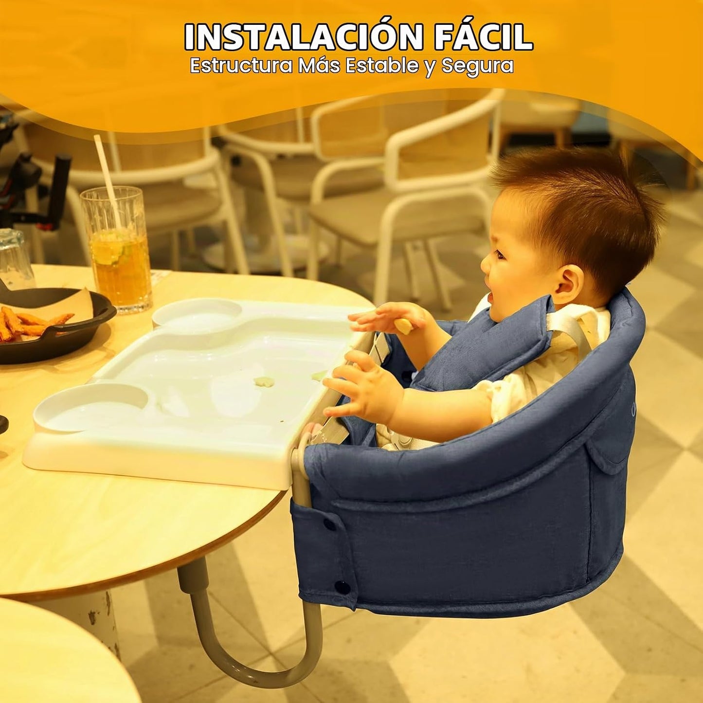 Silla alta con gancho Orzbow para bebés y niños pequeños de 6 a 36...