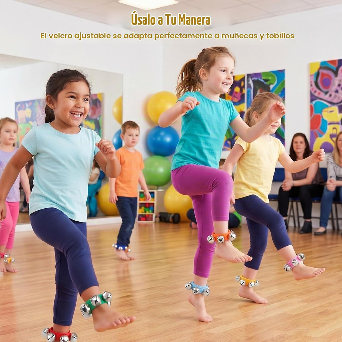 POPLAY 6 PCS Instrumentos de Percusión, Campanas de Muñeca Campanas...