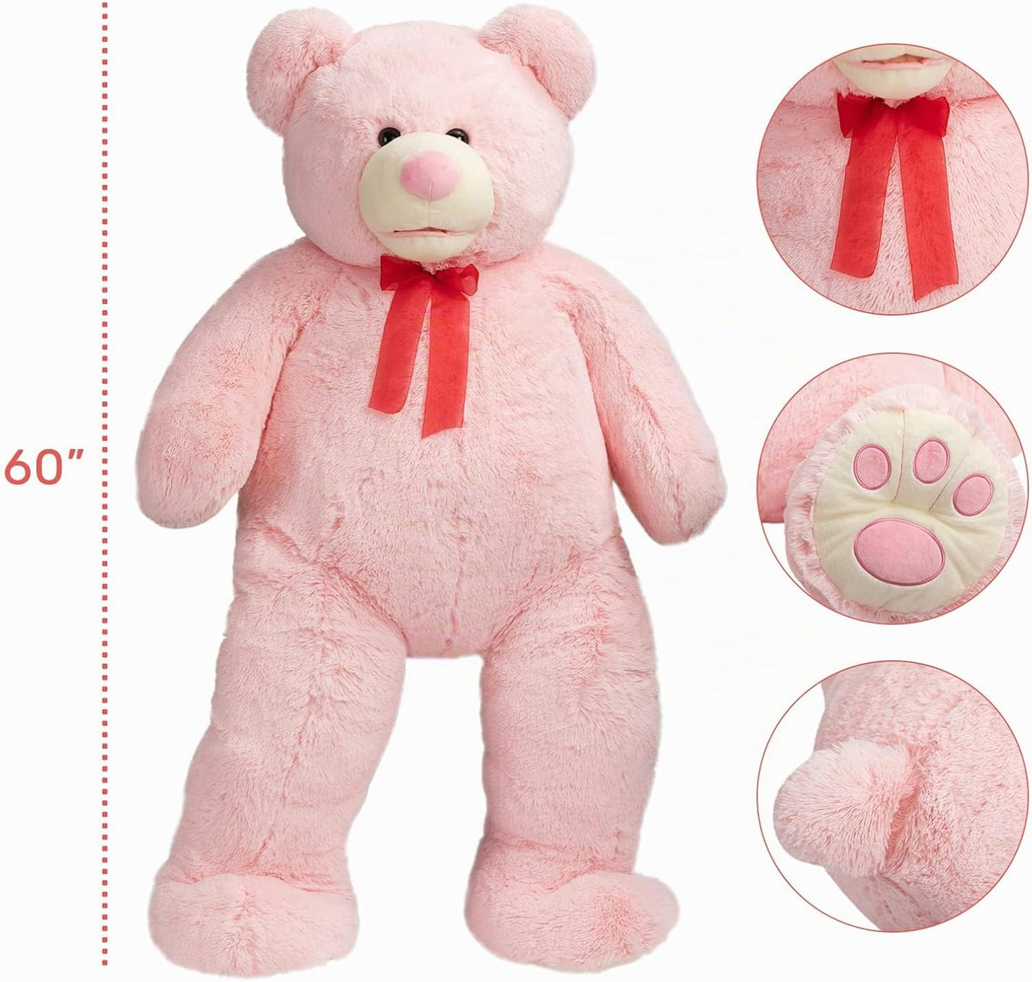 HollyHOME Oso de Peluche Gigante de 5 Pies, Animal de Peluche Enorm...
