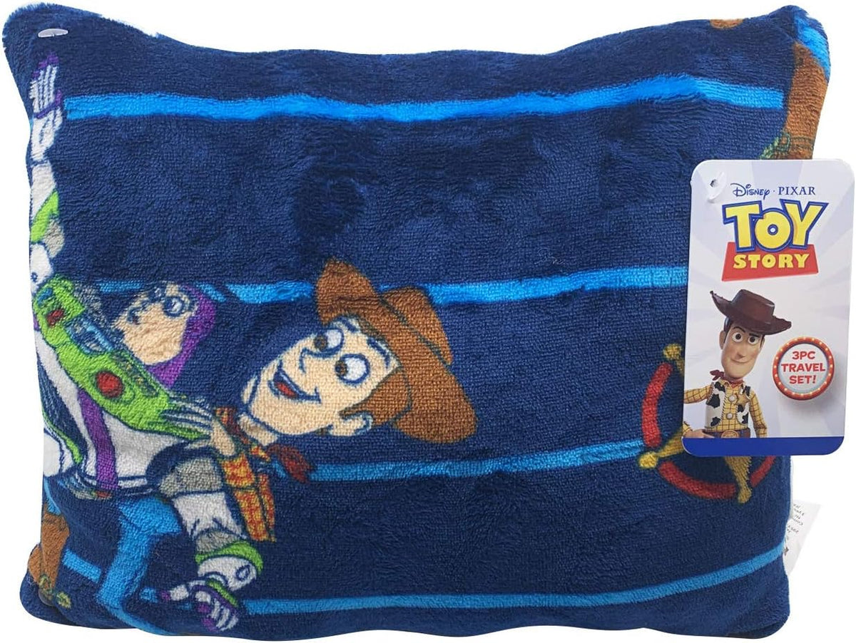 Disney Pixar Toy Story - Juego de manta y almohada de viaje para ni...