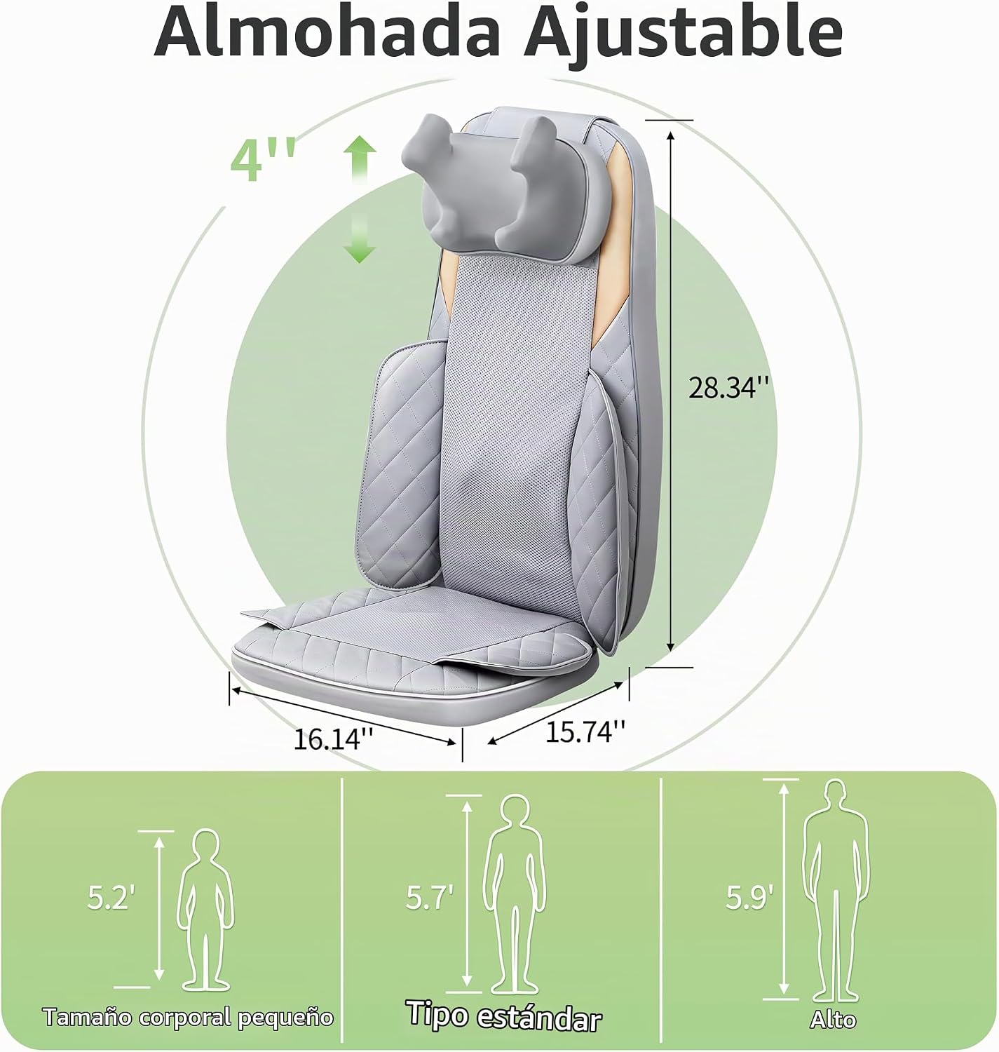 FIRRLUCO Shiatsu Masajeador de cuello y espalda con calor, masajead...