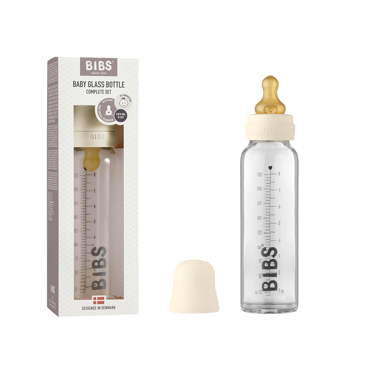 BIBS - Juego completo de biberones de vidrio para bebé, 225 ml | Si...