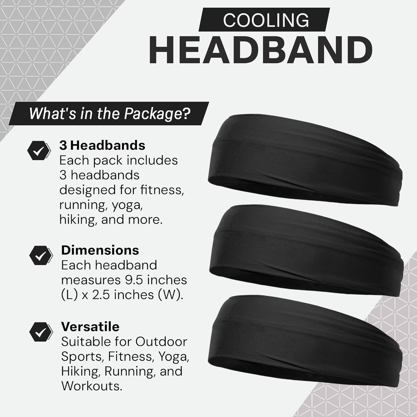 COLD FACTOR Diadema refrescante para mujeres y hombres \u2013 UPF 5...