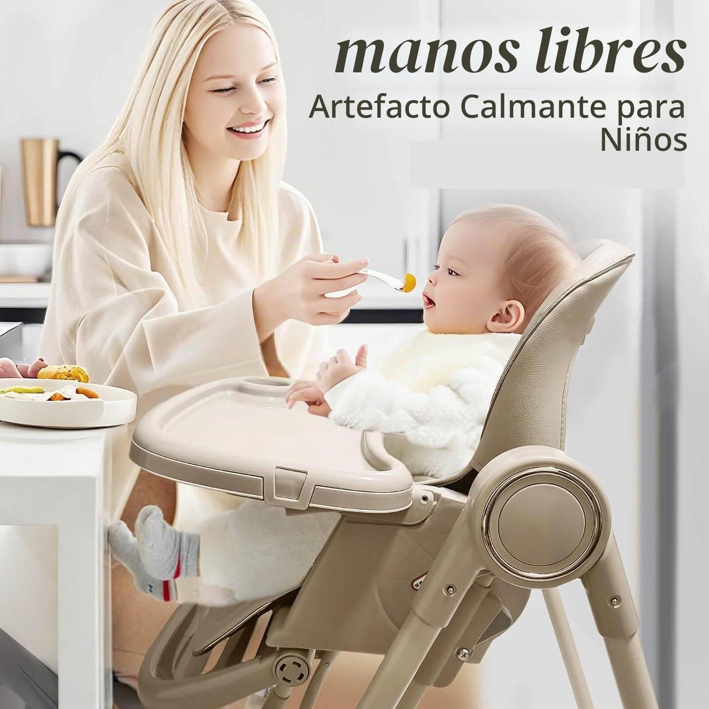 UMGOOGOO Trona Multifuncional Todo en 1 para Bebés con Balancín par...