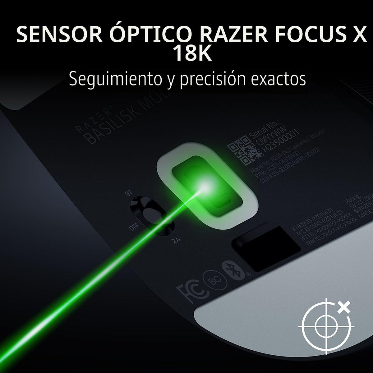 Razer Basilisk Mobile Portátil Ergonómico Ratón Inalámbrico para Ga...