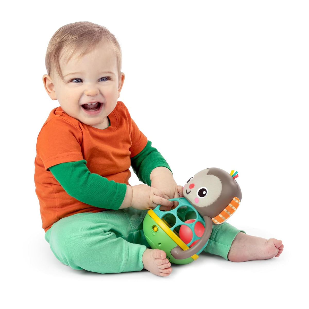 Bright Starts Grab &amp; Giggle Monkey - Juguete Sonajero Musical I...