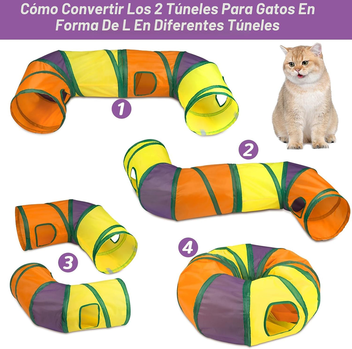 Retro Shaw 33 Piezas Juguetes para Gatos con Túneles, Juguetes Inte...