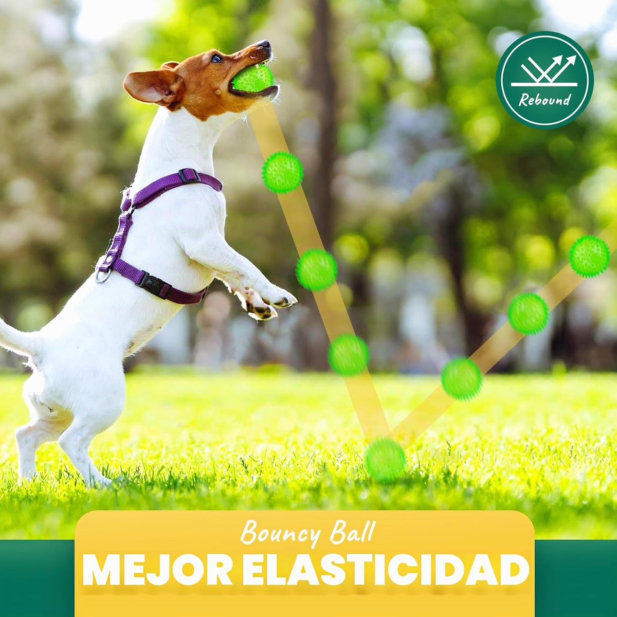 PUPTILY Pelota interactiva con 2 funciones diferentes para perros d...
