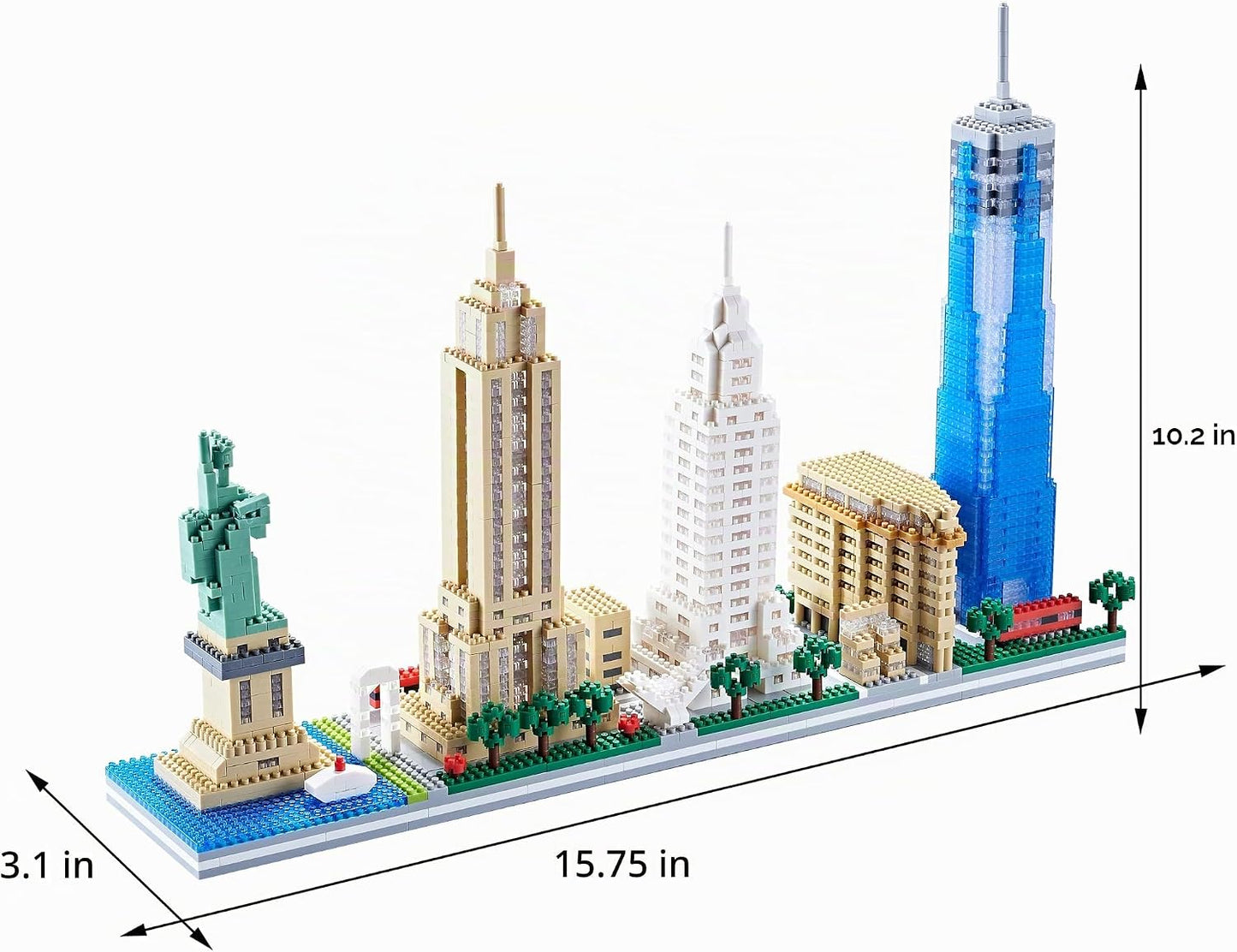 DAFDAG New York Skyline City - Juego de bloques de construcción de...