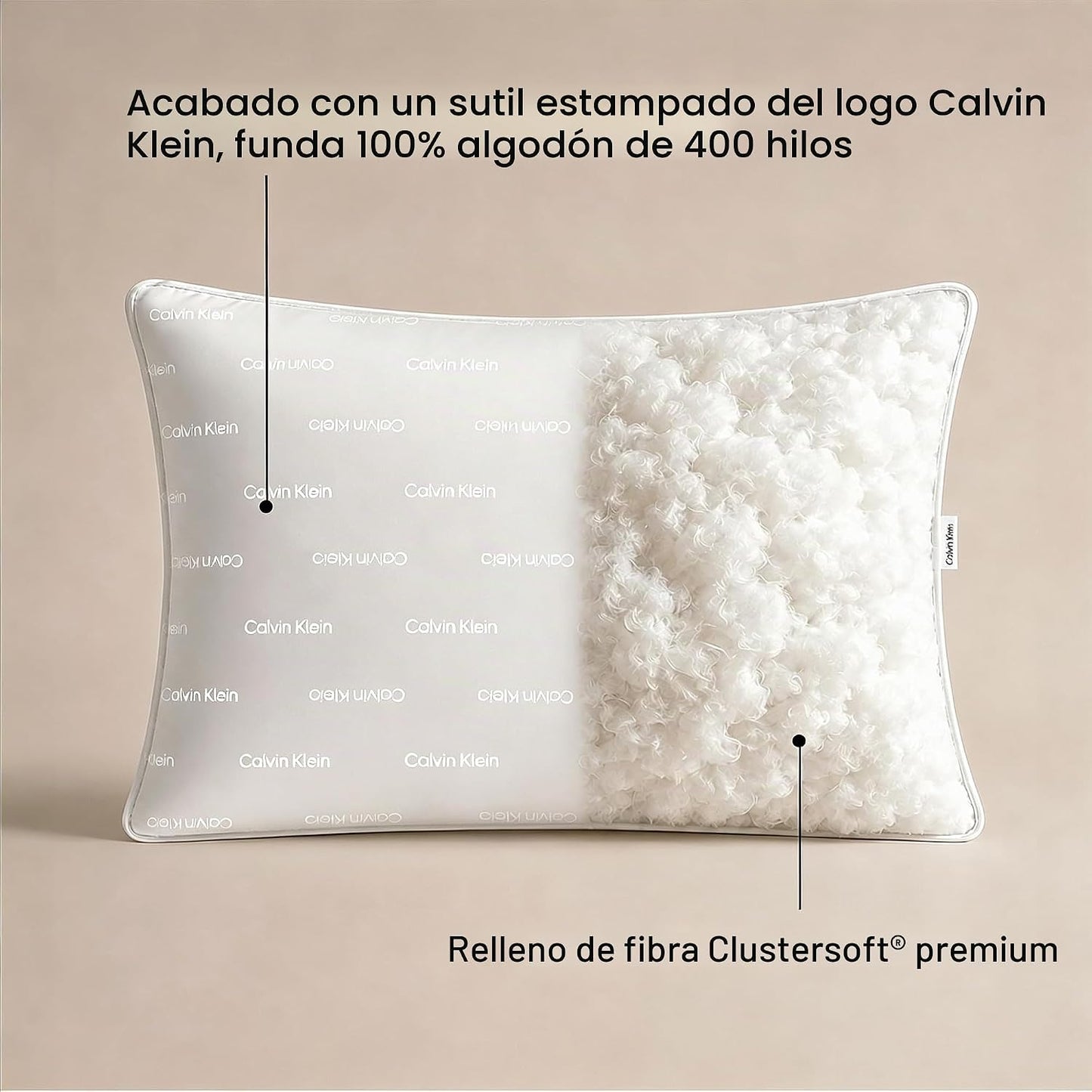Calvin Klein Juego de 2 almohadas de hotel de lujo, tamaño Queen, s...
