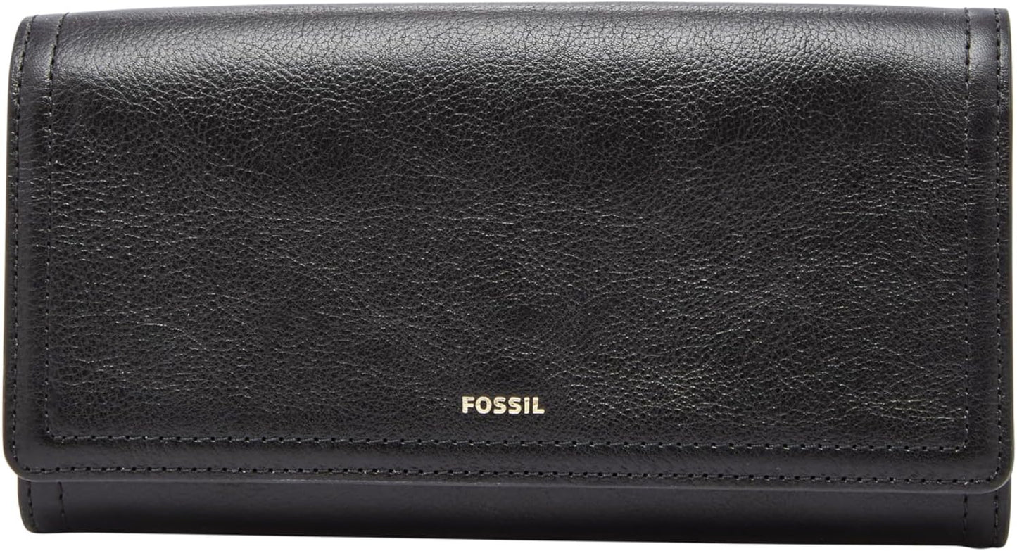 Fossil Cartera Logan de piel con bloqueo RFID para mujer